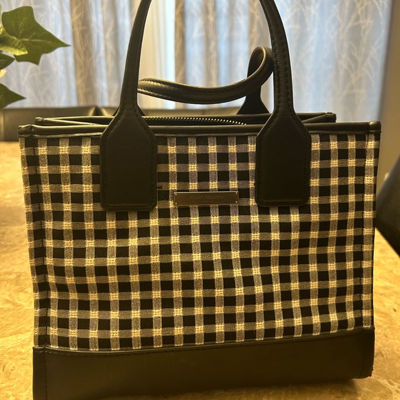 Kurt Geiger Monochrome Checkered Tote - Picture 3 of 9